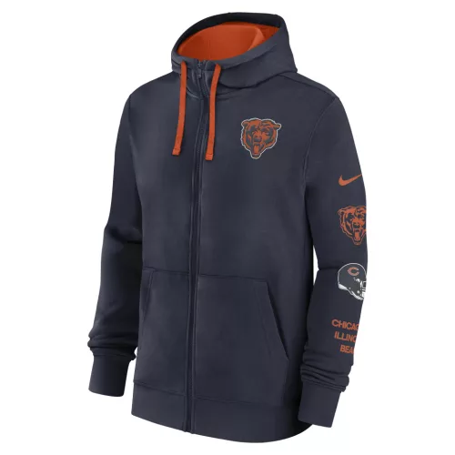 Chicago Bears - Nike Full Zip Fleece Kapucnis Pulóver