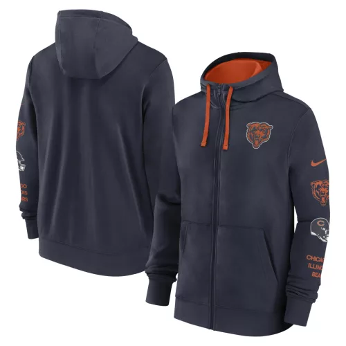 Chicago Bears - Nike Full Zip Fleece Kapucnis Pulóver