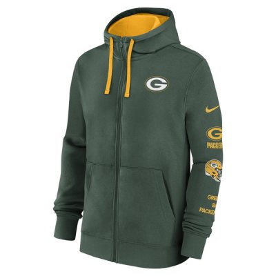G.B. Packers-Nike Full Zip Fleece Kapucnis Pulóver