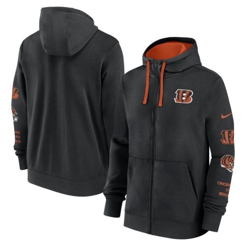 Cincinnati Bengals-Nike Full Zip Fleece Kapucnis Pulóver
