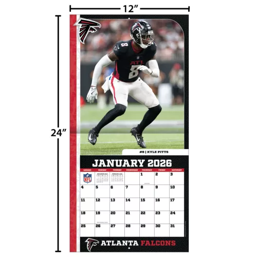 Atlanta Falcons Fali naptár 2026 (30 x 60 cm)