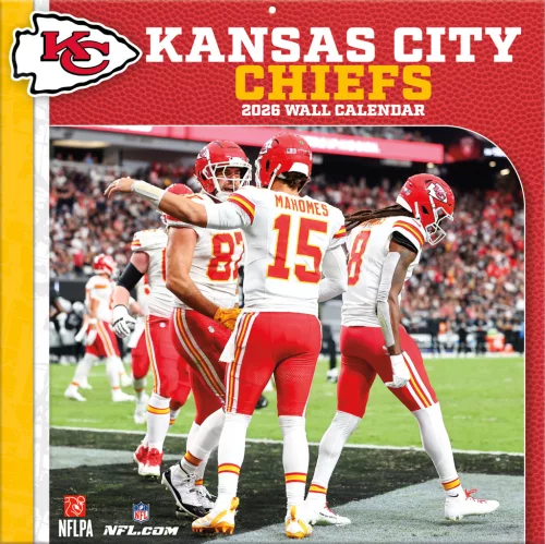 Kansas City Chiefs Fali naptár 2026 (30 x 60 cm)