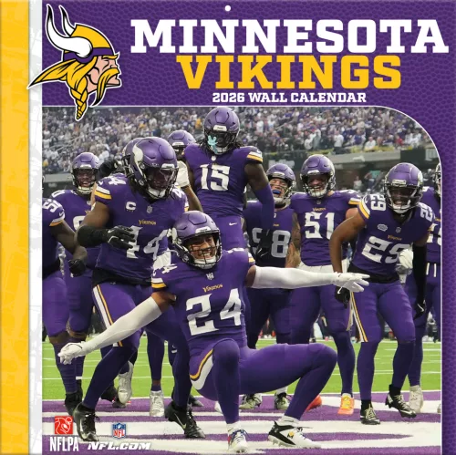 Minnesota Vikings Fali naptár 2026 (30 x 60 cm)