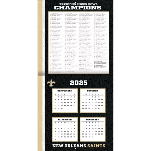 New Orleans Saints Fali naptár 2026 (30 x 60 cm)