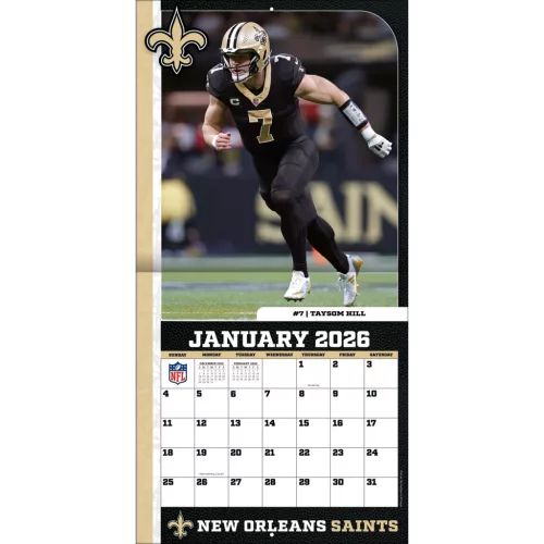 New Orleans Saints Fali naptár 2026 (30 x 60 cm)