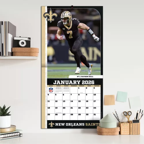 New Orleans Saints Fali naptár 2026 (30 x 60 cm)
