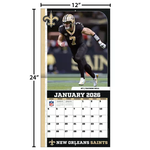 New Orleans Saints Fali naptár 2026 (30 x 60 cm)