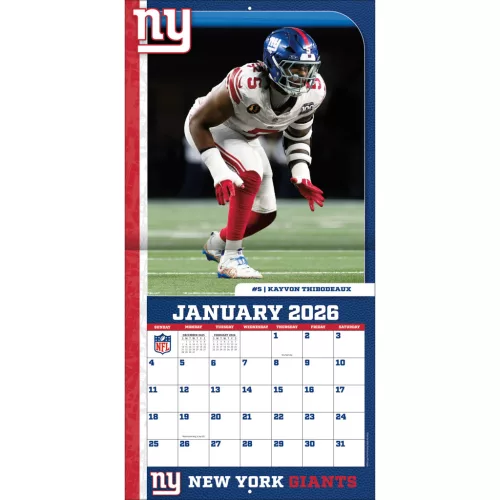 New York Giants Fali naptár 2026 (30 x 60 cm)