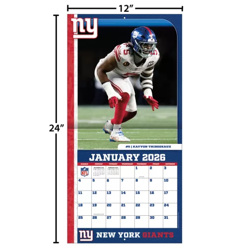 New York Giants Fali naptár 2026 (30 x 60 cm)