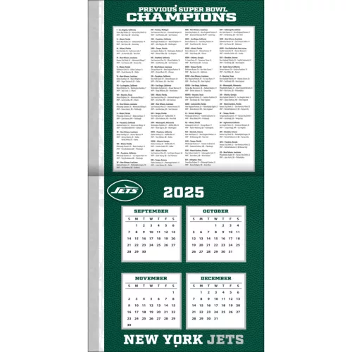 New York Jets Fali naptár 2026 (30 x 60 cm)