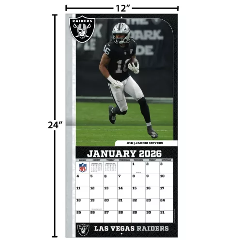 Las Vegas Raiders Fali naptár 2026 (30 x 60 cm)