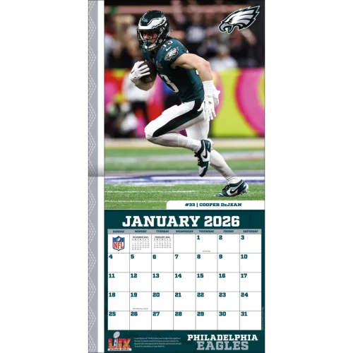 Philadelphia Eagles Fali naptár 2026 (30 x 60 cm)
