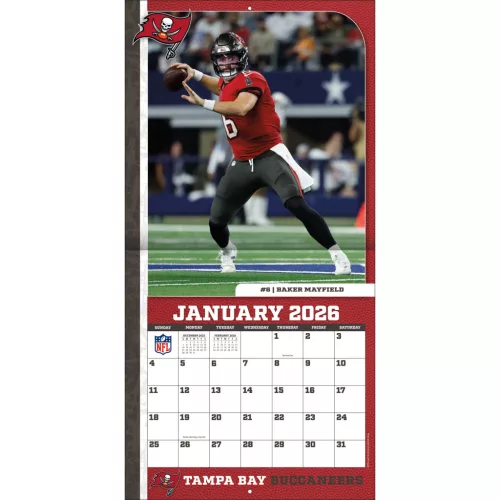 Tampa Bay Buccaneers Fali naptár 2026 (30 x 60 cm)