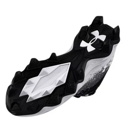 Under Armour Spotlight RM 2.0 Wide amerikai foci cipő fekete/fehér (WR/DB/RB/LB)