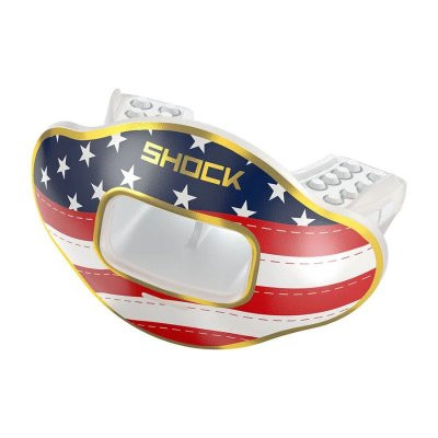 Shock Doctor Max Air Flow Lip Guard Stars & Stripes/Gold