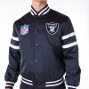 NFL Szatén Bomber Dzseki - Las Vegas Raiders