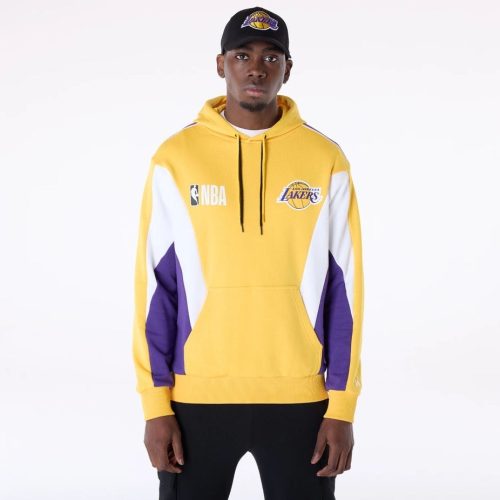 LA Lakers NBA Graphic Yellow Oversized Pullover Hoodi