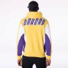 LA Lakers NBA Graphic Yellow Oversized Pullover Hoodi