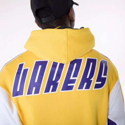 LA Lakers NBA Graphic Yellow Oversized kapucnis pulóver