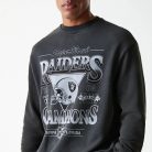 Las Vegas Raiders NFL Washed Super Bowl Grey Oversized pulóver