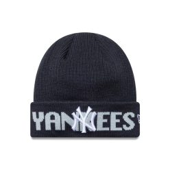 New York Yankees MLB Wordmark Navy kötött sapka