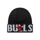 Chicago Bulls NBA Wordmark fekete kötött sapka