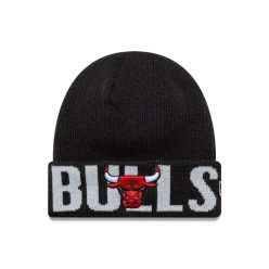 Chicago Bulls NBA Wordmark fekete kötött sapka