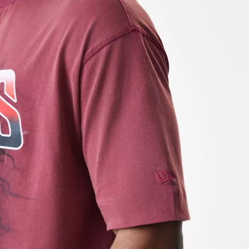 49ers NFL Washed Boxy Super Bowl Red Oversized Póló