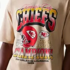 Kansas City Chiefs NFL Washed Boxy Super Bowl Beige Oversized Póló