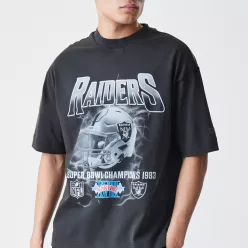   Las Vegas Raiders NFL Boxy Washed Super Bowl Oversized Póló