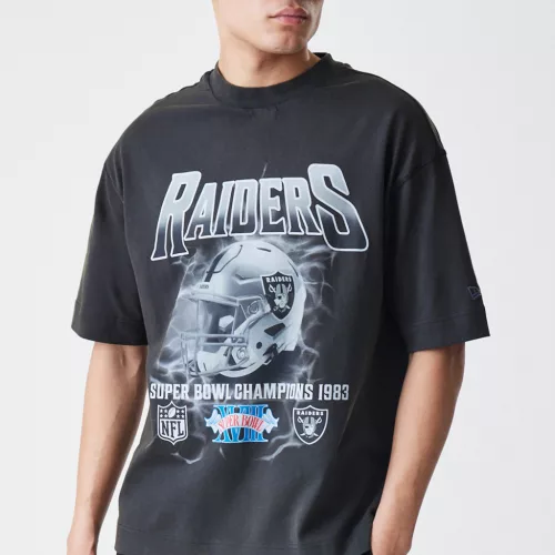 Las Vegas Raiders NFL Boxy Washed Super Bowl Oversized Póló