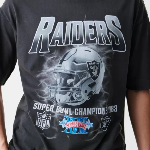 Las Vegas Raiders NFL Boxy Washed Super Bowl Oversized Póló