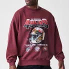 San Francisco 49ers NFL Washed Super Bowl Red Oversized pulóver