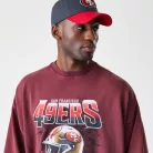 San Francisco 49ers NFL Washed Super Bowl Red Oversized pulóver