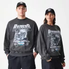 Las Vegas Raiders NFL Boxy Washed Super Bowl Grey Oversized pulóver
