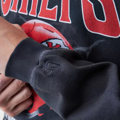Kansas City Chiefs NFL Washed Super Bowl Black Oversized pulóver