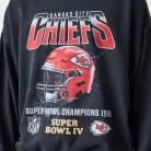 Kansas City Chiefs NFL Washed Super Bowl Black Oversized pulóver