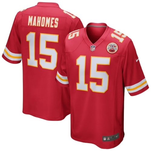 Patrick Mahomes #15 Nike Home Game Jersey /Piros-Sárga (Hivatalos Mez)