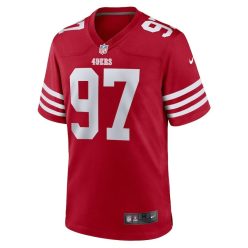 Nick Bosa 97- Nike Home Game Jersey / Piros (Hivatalos Mez)