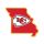 Kansas City Chiefs - Állam alakú falikép fából
