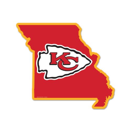Kansas City Chiefs - Állam alakú falikép fából