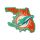 Miami Dolphins - Állam alakú falikép fából