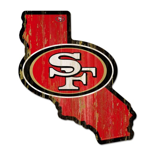 San Francisco - Állam alakú falikép fából