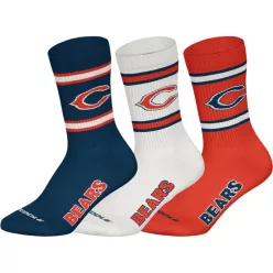 NFL Bears 3 darabos Crew zokni White/Orange/Navy