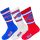 NFL Bills 3 darabos Crew zokni - Blue/White/Red