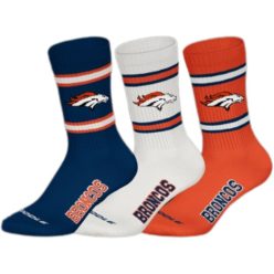 NFL Broncos 3 darabos Crew zokni - Red/White/Black