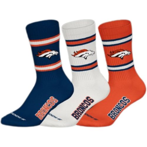 NFL Broncos 3 darabos Crew zokni - Red/White/Black