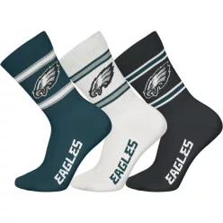 NFL Eagles 3 darabos Crew zokni - Green/White/Black