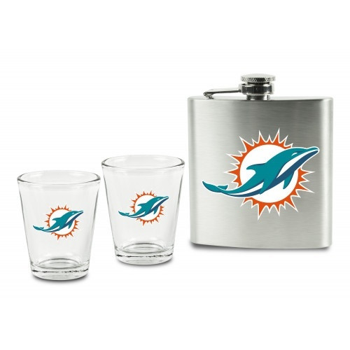 Dolphins fém flaska poharakkal (2db)