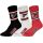 NFL Falcons 3 darabos Crew zokni - Red/White/Black